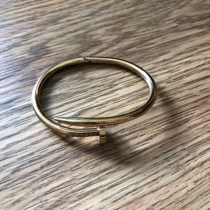 Gold Nail-Style Cuff Bracelet - Women Jewelry